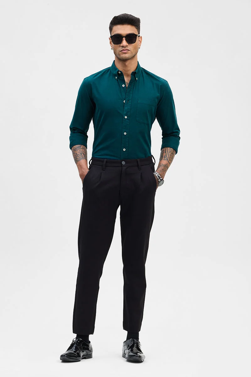 SNITCH Teal Slim Fit Shirt